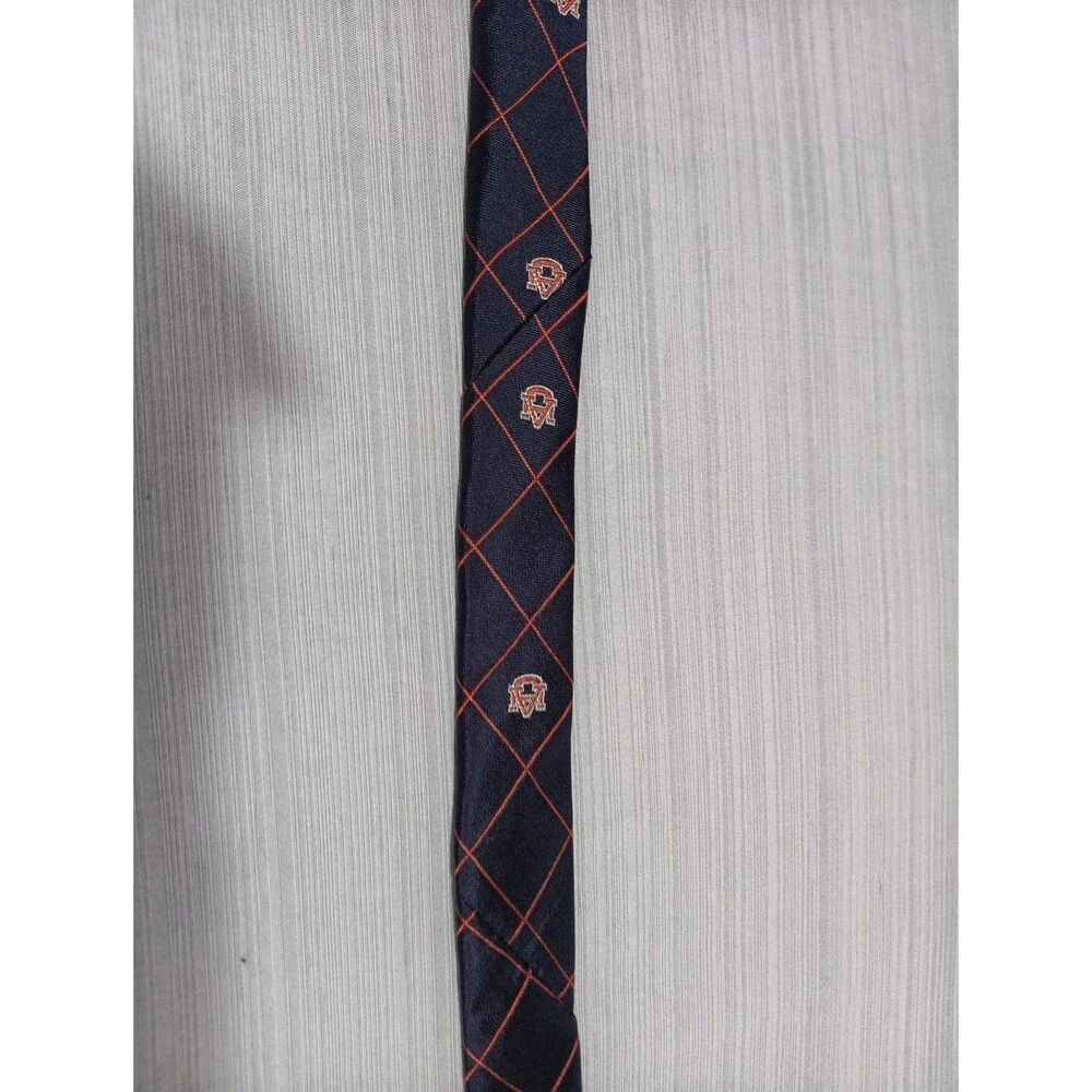 Auburn University AU All Over Print 100% Silk Neck Tie By Rah Rah Made In USA